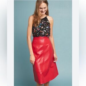Anthropologie Eri + Ali Leather Skirt